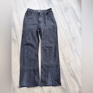 Abercrombie & Fitch The '90s Relaxed Jean High Rise Curve Love Size 24S Black